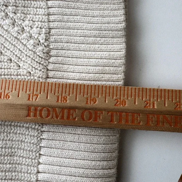 Duluth Trading Co Cream Knit Sweater Size S Cotton‎ Blend Cozy Casual Top - Picture 8 of 11